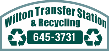 Wilton Transfer Station Sign with phone number: 645-3731